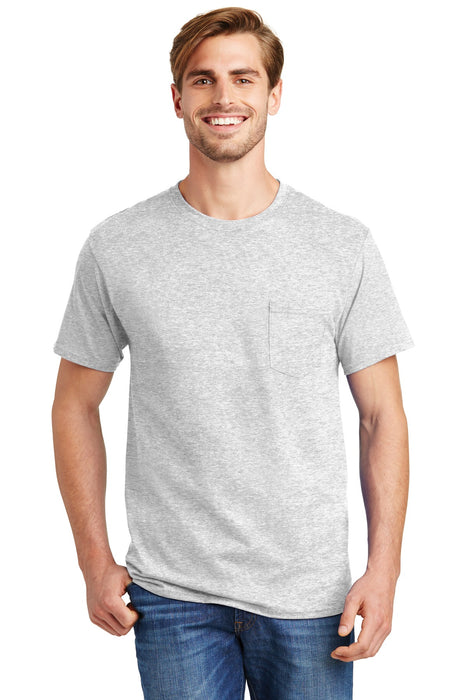Hanes ® - Authentic 100% Cotton T-Shirt with Pocket. 5590
