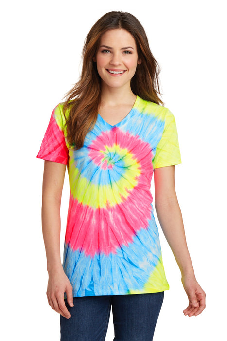 Port & Co ™ Women's Tie-Dye V-Neck Tee. LPC147V