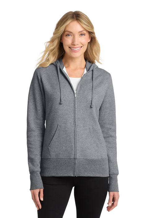 Port & Co ™ Women's Core Fleece Full-Zip Hooded Sweatshirt. LPC78ZH