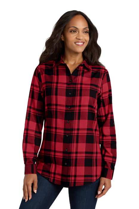 Port Authority ® Women's Plaid Flannel Tunic . LW668