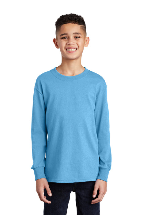 Port & Co ™ Youth Long Sleeve Core Cotton Tee. PC54YLS