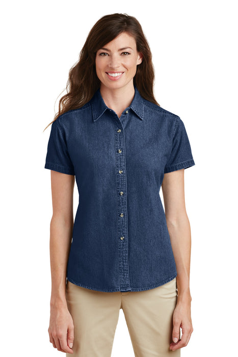 Port & Co ™  Women's Short Sleeve Value Denim Shirt.  LSP11