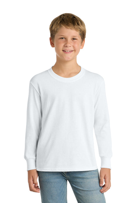 Port & Co ™  Youth Long Sleeve Core Cotton Tee. PC54YLS
